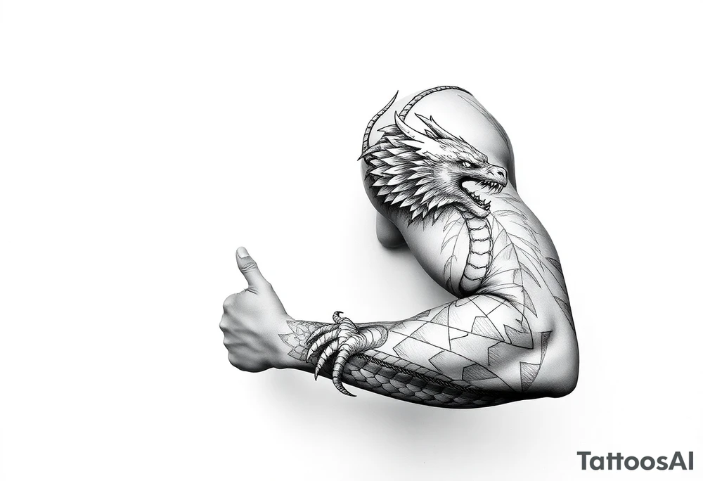 sharp dragon tattoo idea