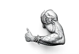 sharp dragon tattoo idea