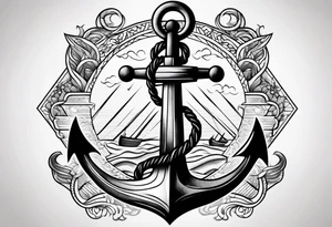 Anchor with storm tattoo idea