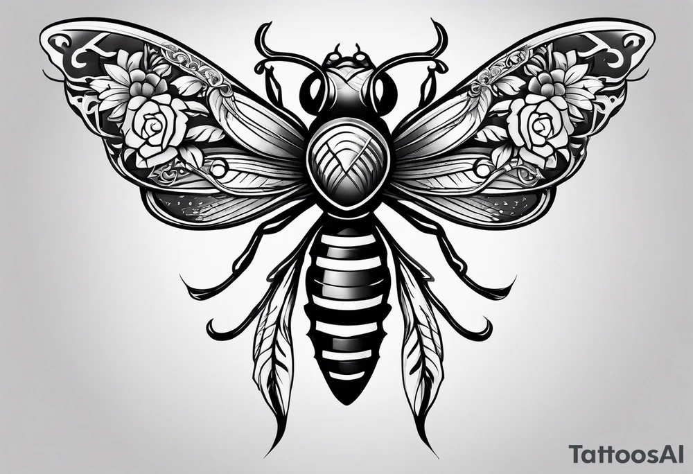 Muscular old honey nadger tattoo idea