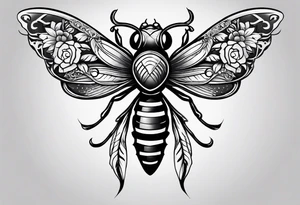Muscular old honey nadger tattoo idea