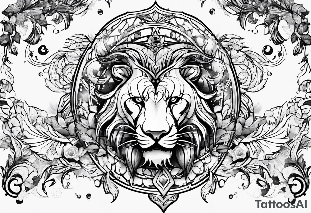 Scorpio and Leo mix tattoo idea