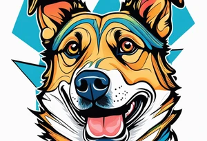 Dog of breed mountain feist named buddy tattoo idea