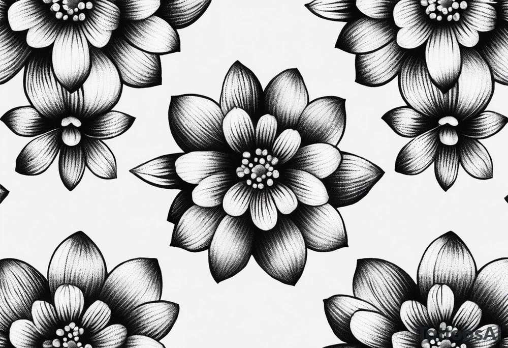 Small flowers tattoo idea