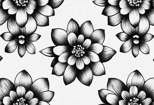 Small flowers tattoo idea