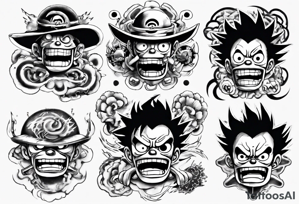 Luffy gear 5 tattoo idea