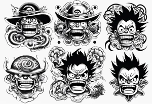 Luffy gear 5 tattoo idea