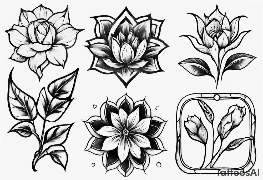 flower in a window tattoo idea