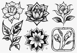 flower in a window tattoo idea