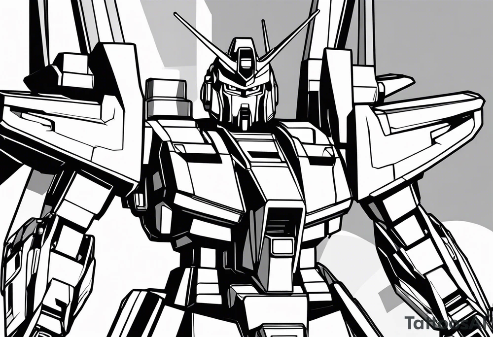 Gundam 3d tattoo idea