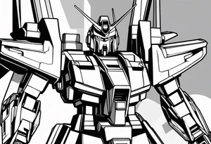 Gundam 3d tattoo idea