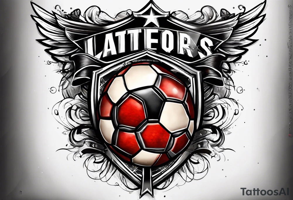 football leather cross tattoo idea