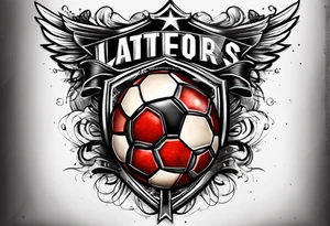football leather cross tattoo idea