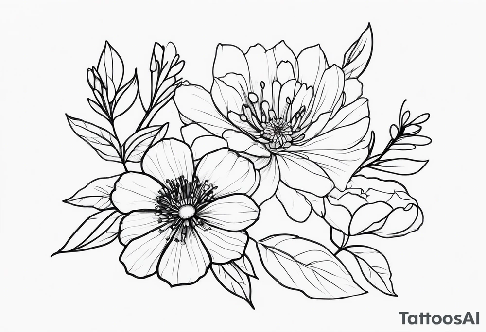 birth flowers january tattoo idea