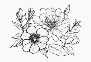 birth flowers january tattoo idea