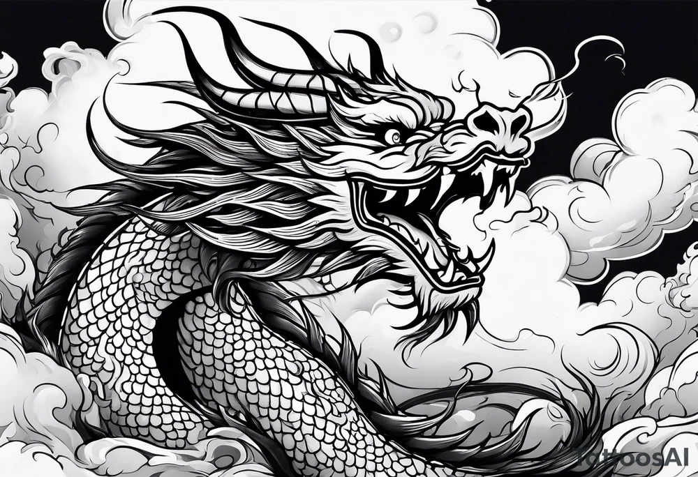 chinese dragon blowing fire while flying through a thunderstorm tattoo idea chinese dragon blowing fire while flying through a thunderstorm tattoo idea