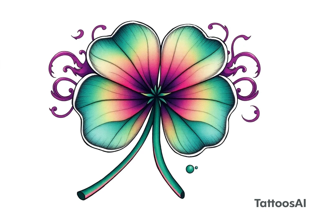 4-leaf clover tattoo idea