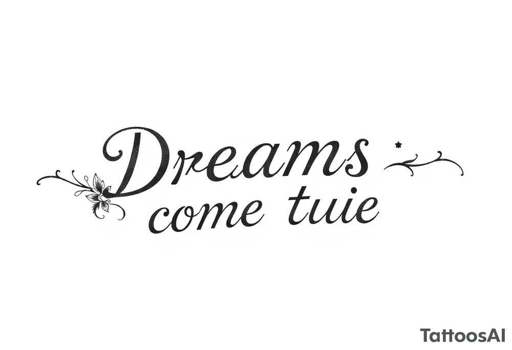Dreams come true tattoo idea