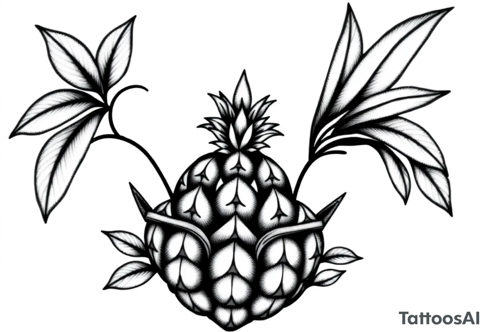 Crown pineapple vagina , tattoo idea