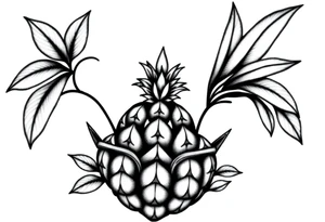 Crown pineapple vagina , tattoo idea