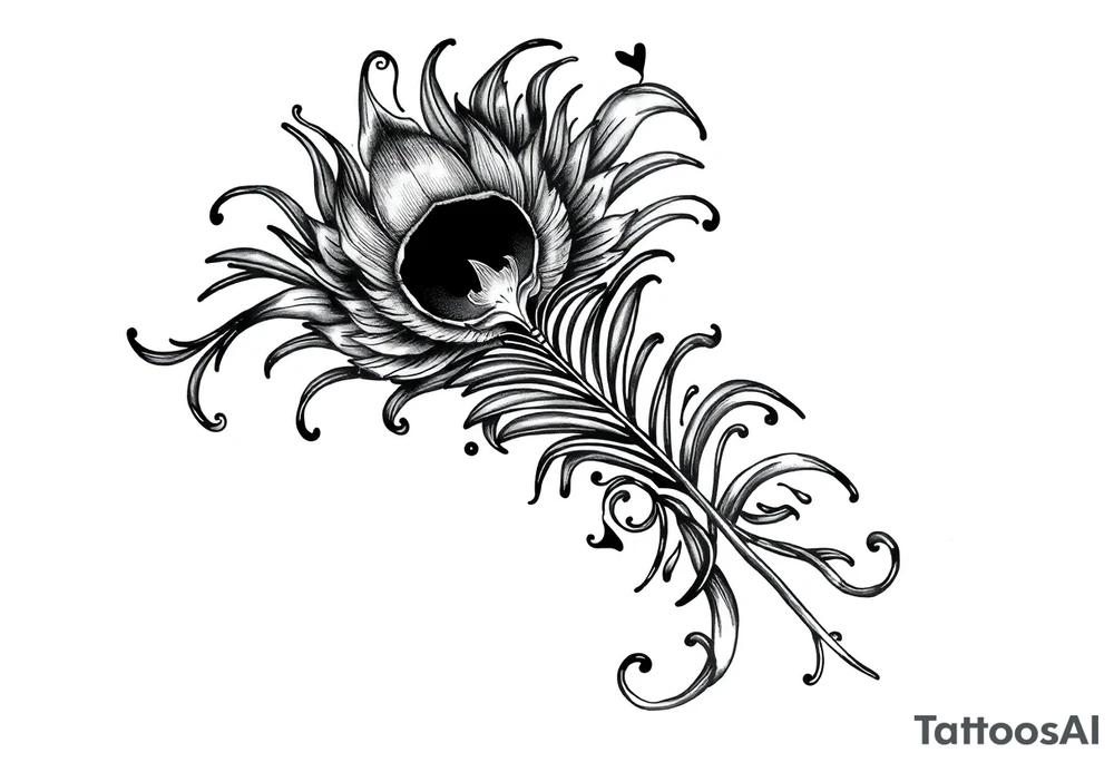 Peacock feather tattoo idea
