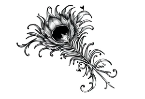 Peacock feather tattoo idea
