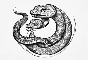 Collarbone snake tattoo idea