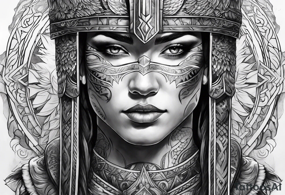 Wise warrior tattoo idea