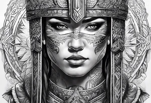 Wise warrior tattoo idea