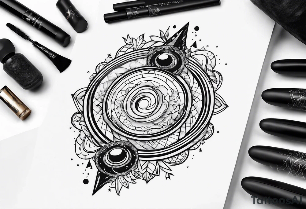 fine line galaxy tattoo idea