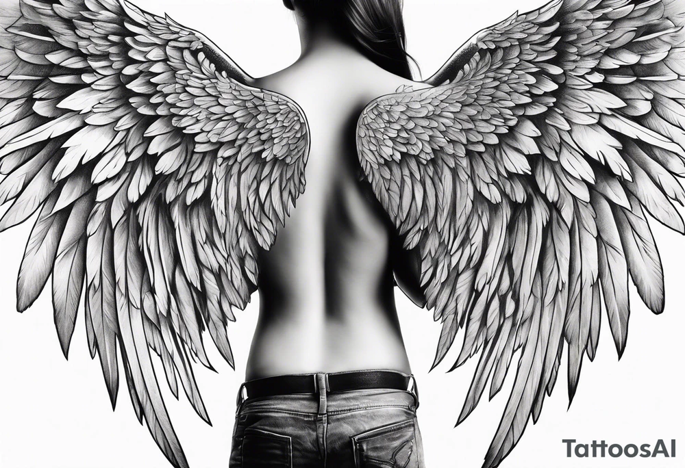 Angel wings tattoo idea