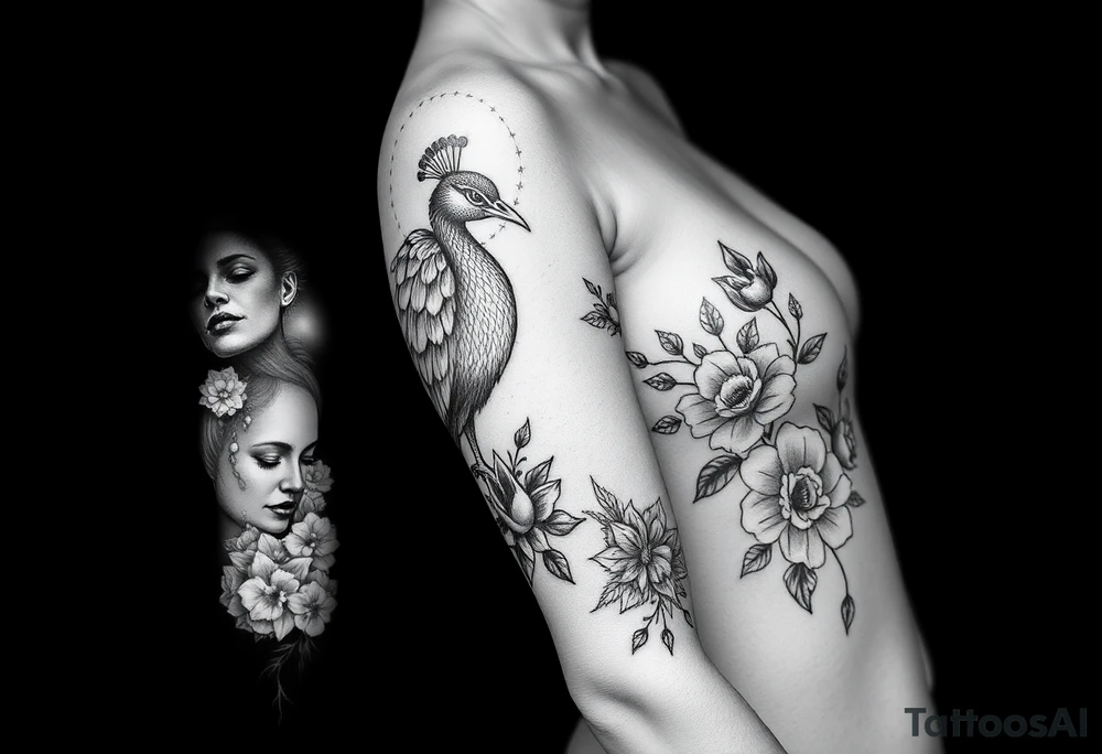 Storm, darkness, seven deadly sins, fat naked woman, peacock, flowers, razor blades, noose, couple having sex , cupcake ,cigerettes tattoo idea