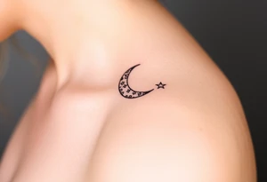 Stars and moon tattoo idea