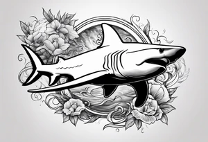 Hammerhead shark and tiger shark tattoo idea