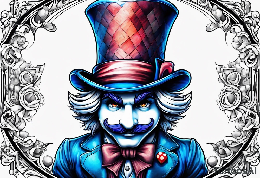 Madhatter blue mushroom mario tattoo idea