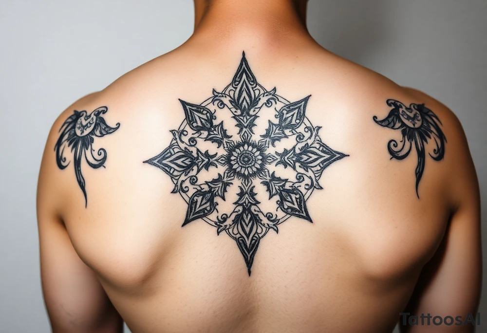 Sak Yant tattoo, spiritual, Unalome style, about regrets, addictions, self-focus, limited time, live fully. tattoo idea