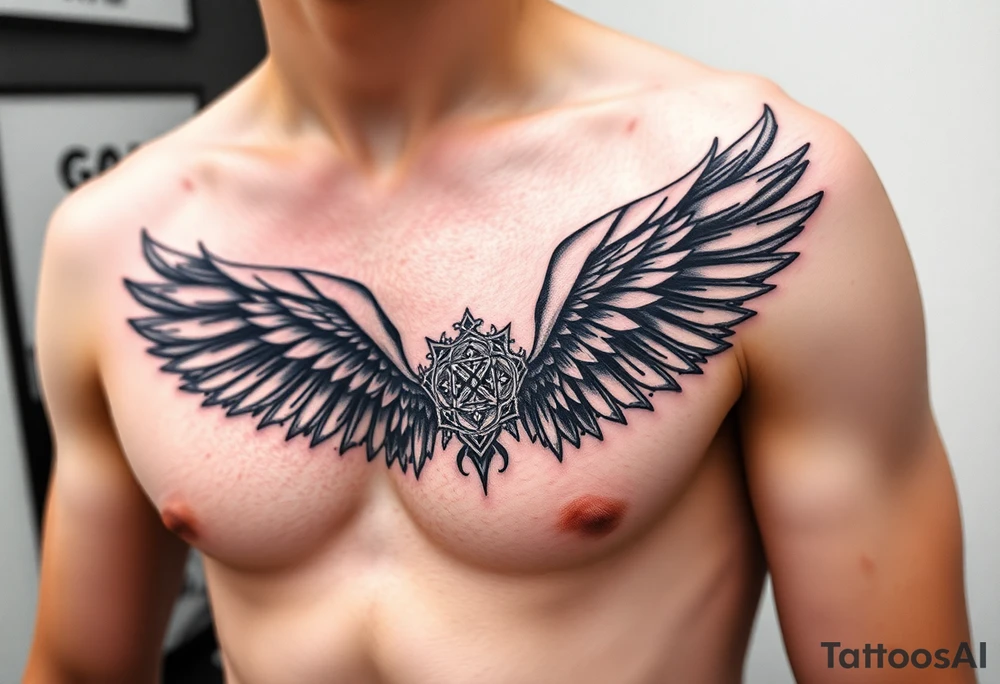 A tattoo representing the embracement of homosexuality. Keep the design elegant, modern, and deeply meaningful. Do not use wings tattoo idea