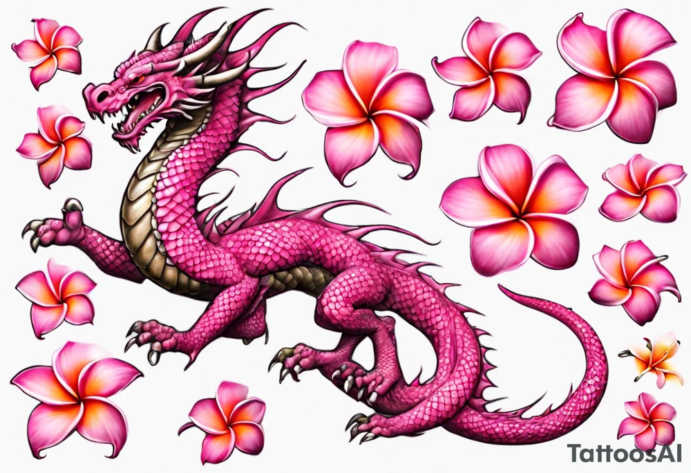 pink plumeria
dragon tattoo idea