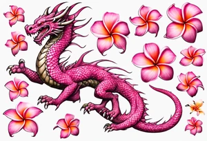 pink plumeria
dragon tattoo idea