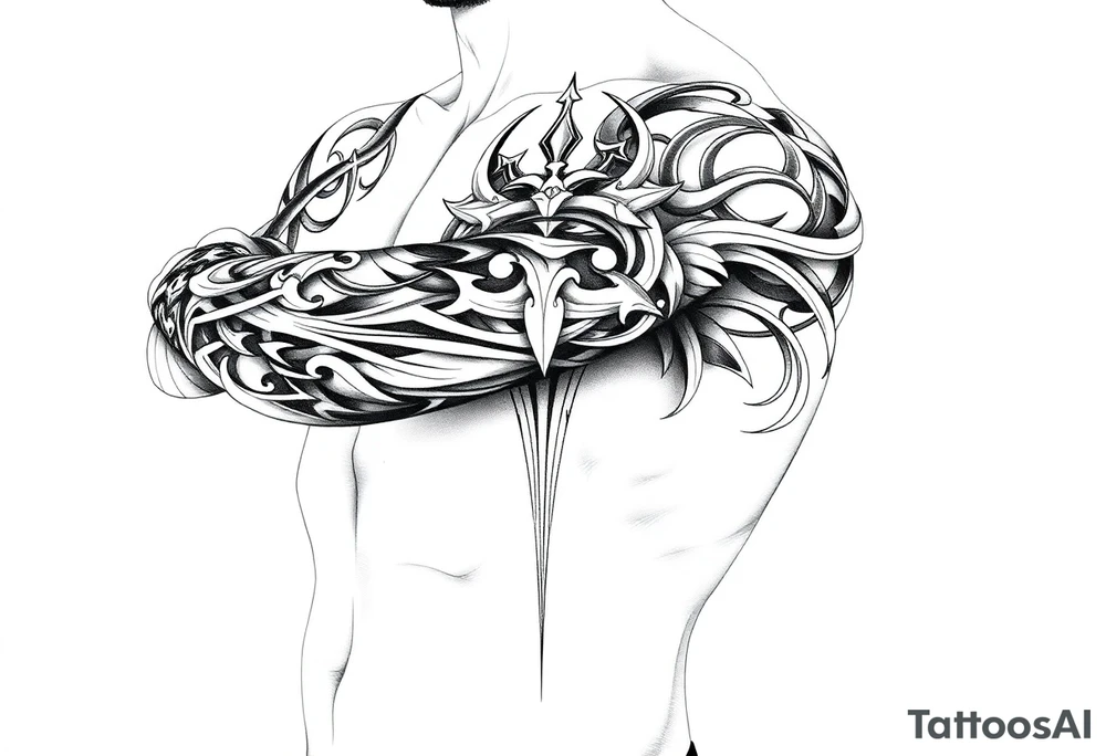 Tribal  religious tattoo idea