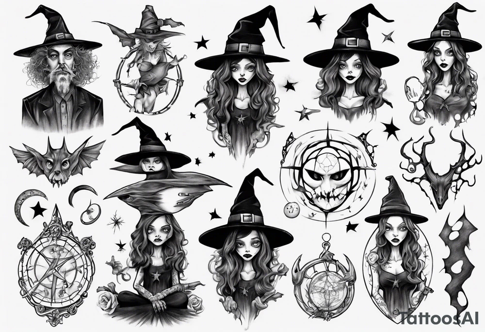 witch tattoo idea