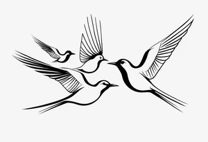 Flying Birds tattoo idea