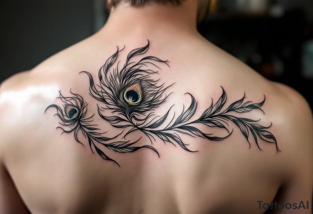 Peacock plume tattoo tattoo idea