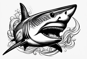 shark head tattoo idea