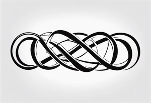 The phrase TB5 inside double infinity symbol tattoo idea