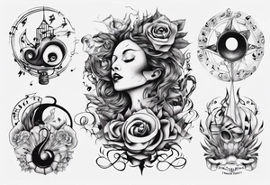 Finding peace in music tattoo idea