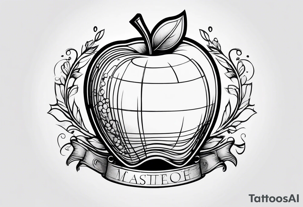 Teacher Apple tattoo idea