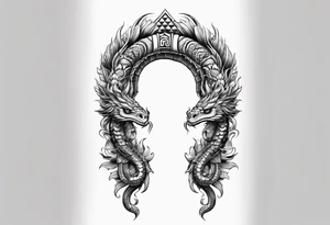 quetzalcoatl snake full body arm sleeve tattoo idea