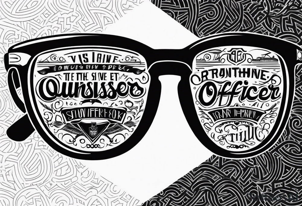 sunglasses officer tattoo idea