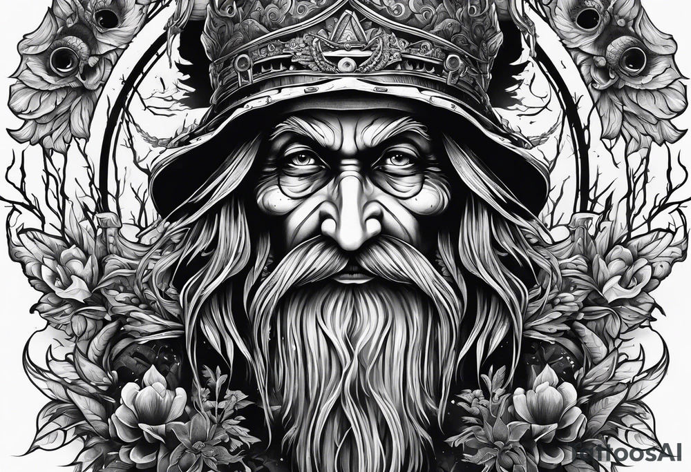 Baba yaga creepy old tattoo idea